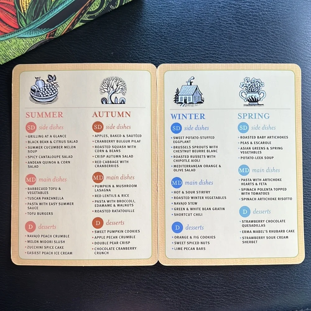 Moosewood Restaurant Seasonal Recipe Card Deck